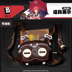 Zenless Zone Zero Ukinami Yuzuha Cosplay Raccoon Plush Doll Backpack Prop Bag