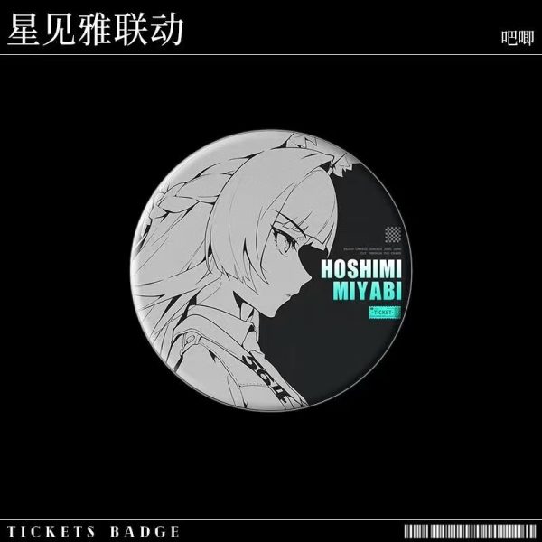 ZZZ x Razer H.S.O.S.6 Hoshimi Miyabi Laser Ticket and Badge Set ( Unofficial )