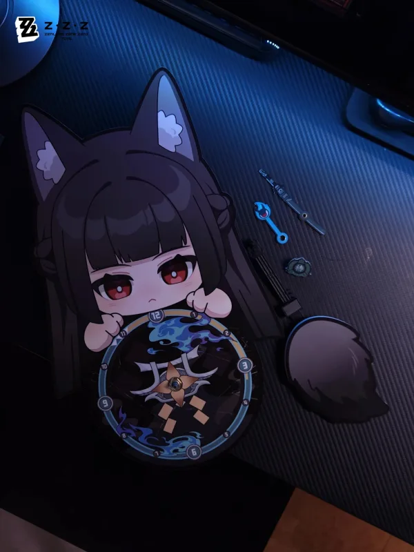 Zenless Zone Zero Toys Hoshimi Miyabi Wall Clock ZZZ Fan Art Room Decoration