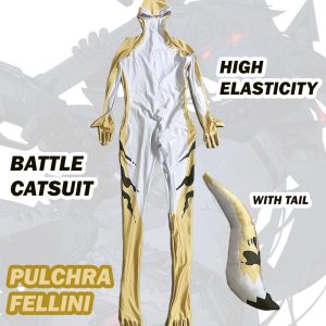 Zenless Zone Zero Pulchra Fellini Catsuit Cosplay Stretch Printed Battle Catsuit