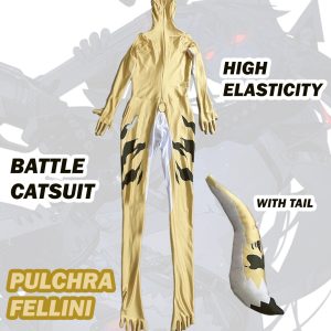 Zenless Zone Zero Pulchra Fellini Catsuit Cosplay Stretch Printed Battle Catsuit