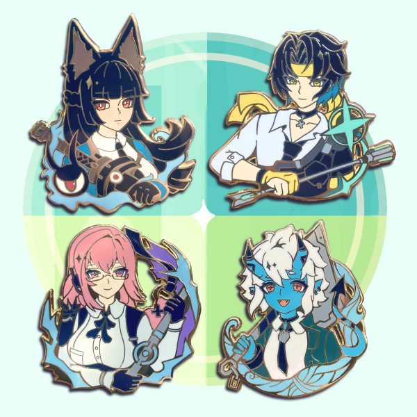 ZZZ Enamel Pins - Miyabi, Harumasa, Yanagi, Soukaku H.S.O.S.6 Zenless Zone Zero Character Pins