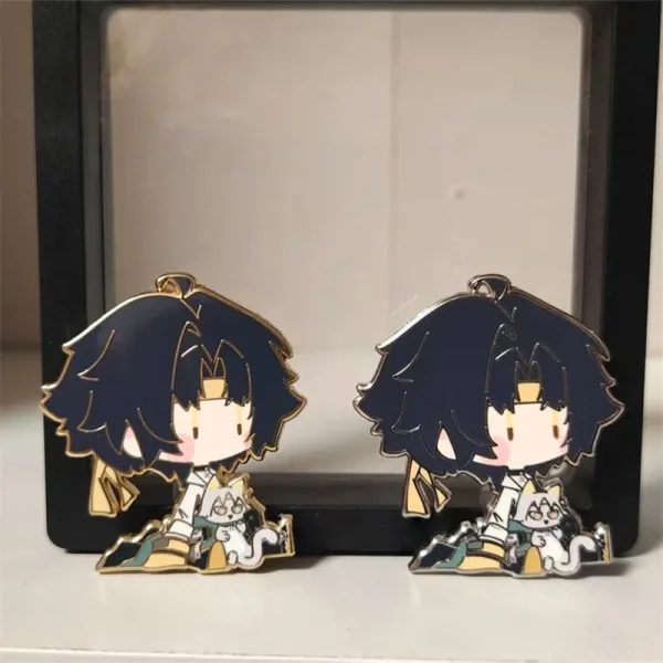 Zero Zone Zero Asaba Harumasa Sitting Posture Cute Metal Badge
