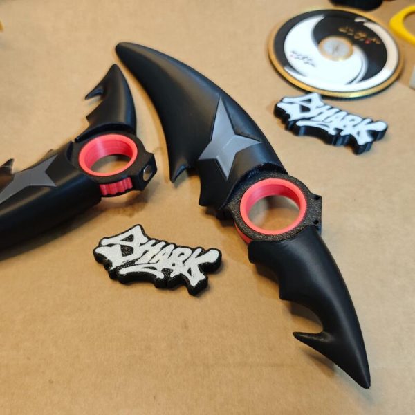 Zenless Zone Zero 3D Printed Multi-Function Ellen Joe Shark Tail Toy Knife Can be Placed On The Refrigerator Hook