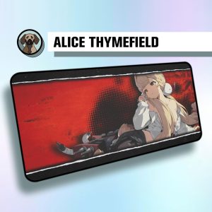 Premium Alice Thymefield Mousepad | Zenless Zone Zero Desk Mat | Anime Gaming Pad | ZZZero Mousepad | Alice Design Large Gaming Mat |