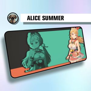 Premium Alice Thymefield Mousepad | Zenless Zone Zero Desk Mat | Anime Gaming Pad | ZZZero Mousepad | Alice Design Large Gaming Mat |