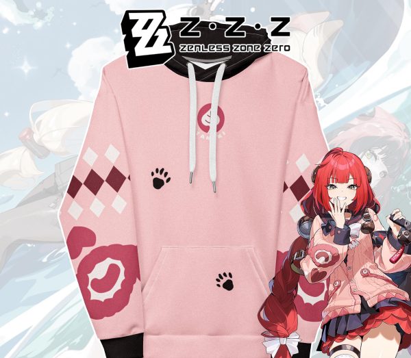 Ukinami Yuzuha Zenless Zone Zero Hoodie | ZZZ Tanuki Spook Shack Sweater | Anime Gaming Merch | Gacha Fan Made apparel | Unisex