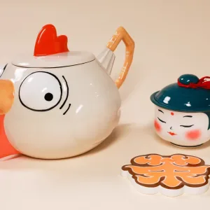 Zenless Zone Zero Ceramic Tea Bowl with Chicken Pot