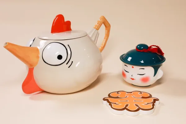 Zenless Zone Zero Ceramic Tea Bowl with Chicken Pot