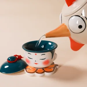 Zenless Zone Zero Ceramic Tea Bowl with Chicken Pot