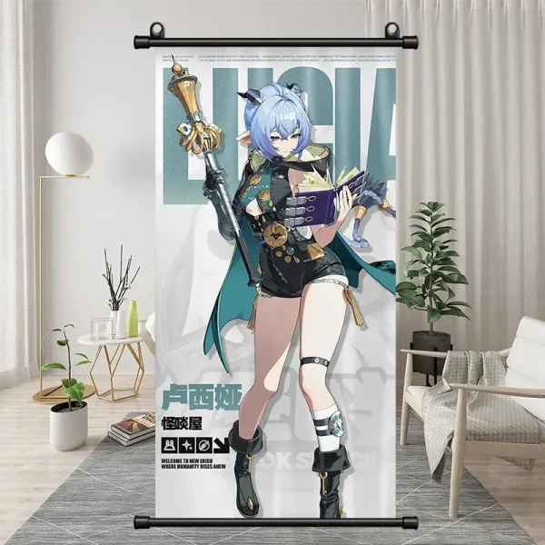 Zenless Zone Zero Lucia Exquisite Dormitory Vertical Bedside Hanging Scroll Decorative Hanging Painting