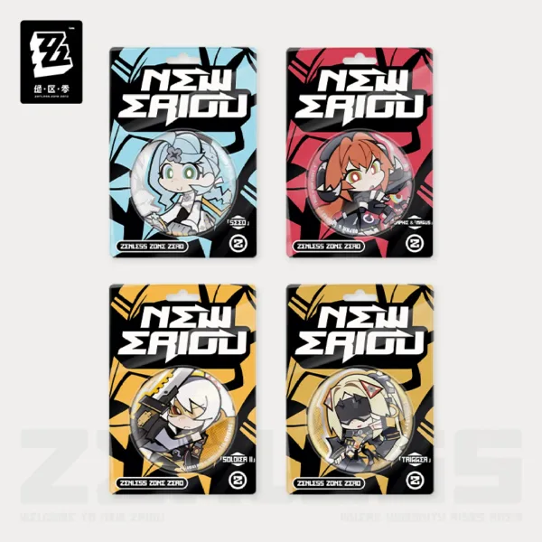 Zenless Zone Zero New Eridu Series Q-Type Obol Squad Tinplate Badges (Nov 2025)|Zenlesszonezero.toys