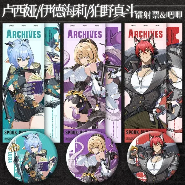 Zenless Zone Zero Yidhari, Manato, Lucia Laser Ticket and Badge