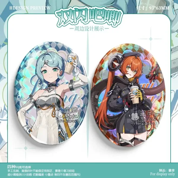 Zenless Zone Zero Orphie & Seed Oval Double Flash Badge