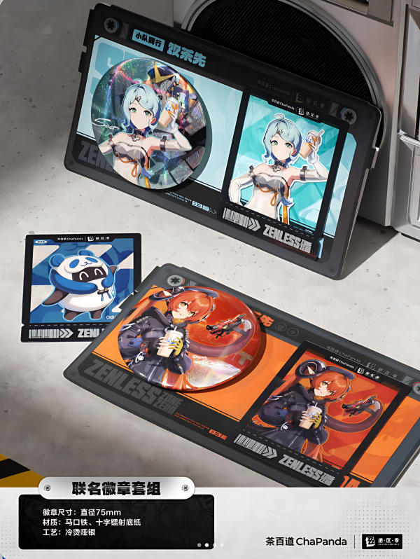 Cha Panda × Zenless Zone Zero Collaboration Seed, Orphie Acrylic Keychain, Badge, HD Card and Laser Ticket | Zenlesszonezero.toys