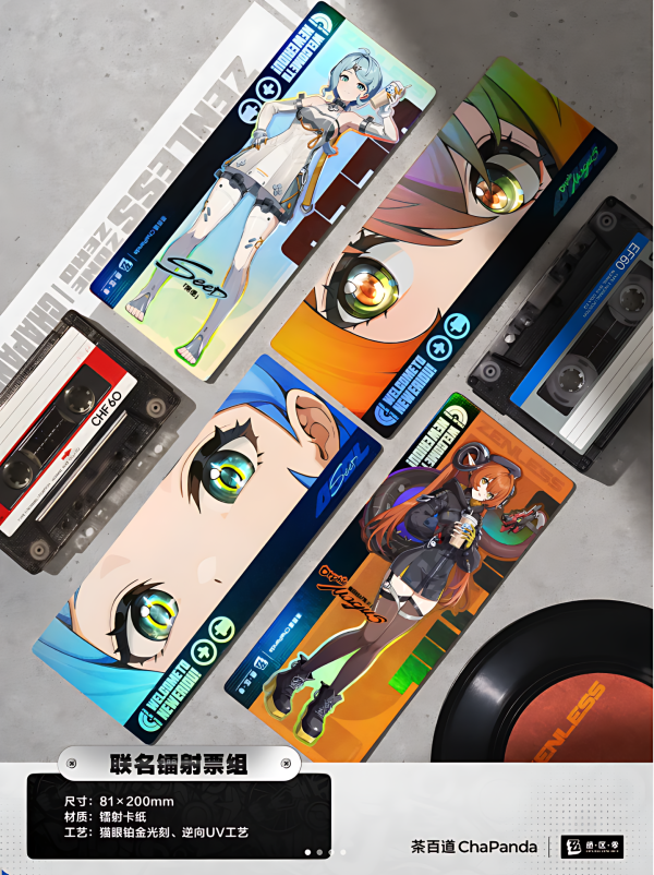 Cha Panda × Zenless Zone Zero Collaboration Seed, Orphie Acrylic Keychain, Badge, HD Card and Laser Ticket | Zenlesszonezero.toys