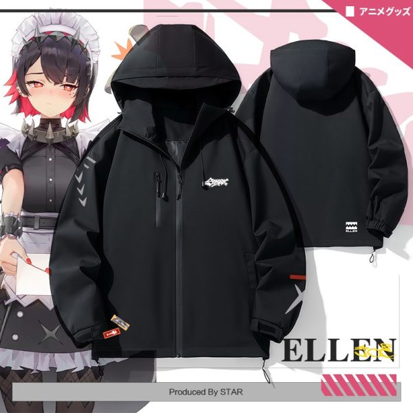 Zenless Zone Zero Ellen Joe Windbreaker ZZZ Shark Unisex Hoodie Zenless Fan Merch | Zenlesszonezero.toys