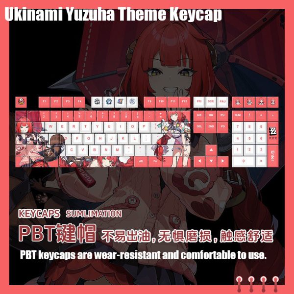 Zenless Zone Zero Toys Ukinami Yuzuha Keycap Game Character & Ukinami Yuzuha Keyboard ZZZ 108 Keycap — image 1