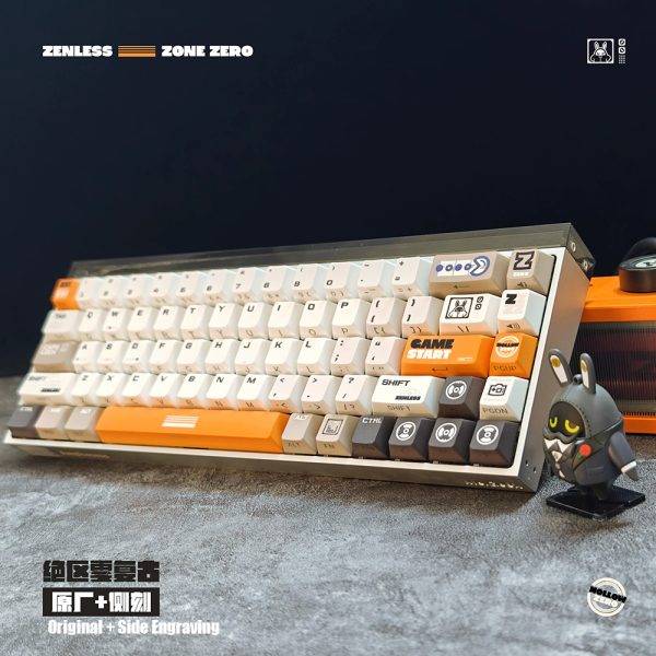 Zenless Zone Zero Toys Bangboo Matte PBT 5-Sided Dye-Sublimated Backlit Keycaps with Game Keyboard
