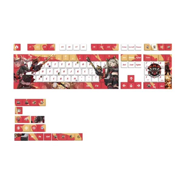 Zenless Zone Zero Toys Zhu Yuan Keycap Game Character & Zhu Yuan Display Keyboard ZZZ N.E.P.S 128 Keycap