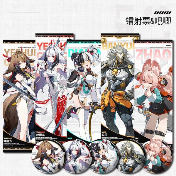 Zero Zone Zero Ye Shunguang, Zhao, Banyue, Dialyn Laser Ticket, Badge Full Set