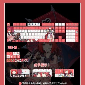 Zenless Zone Zero Toys Ukinami Yuzuha Keycap Game Character & Ukinami Yuzuha Display Keyboard ZZZ 108 Keycap