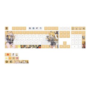 Zenless Zone Zero Toys Ju Fufu Keycap Game Character & Ju Fufu Display Keyboard ZZZ 108 Keycap