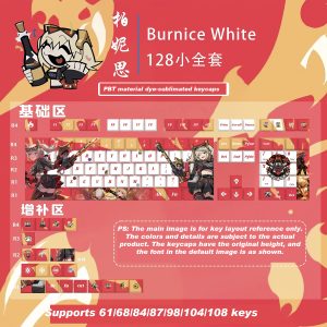 Zenless Zone Zero Toys Zhu Yuan Keycap Game Character & Zhu Yuan Display Keyboard ZZZ N.E.P.S 128 Keycap