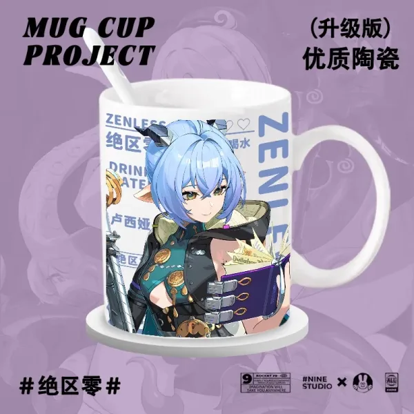 Zenless Zone Zero Yidhari, Manato, Lucia ZZZ Mug Handle Water Cup