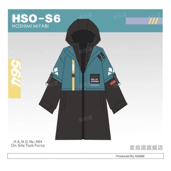 Zenless Zone Zero Hoshimi Miyabi Windbreaker ZZZ Miyabi Hoodie, Long Coat, Shirt, Short Skirt Zenless H.S.0.S.6 Clothes | Zenlesszonezero.toys