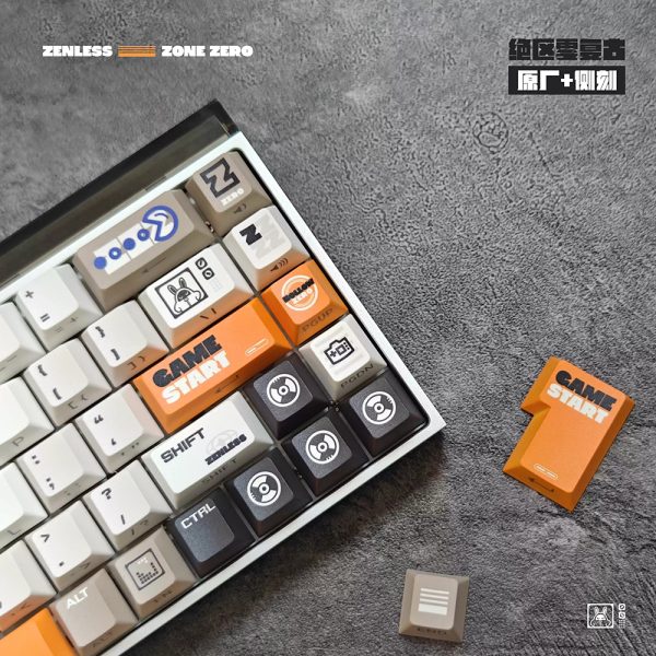 Zenless Zone Zero Toys Bangboo Matte PBT 5-Sided Dye-Sublimated Backlit Keycaps with Game Keyboard