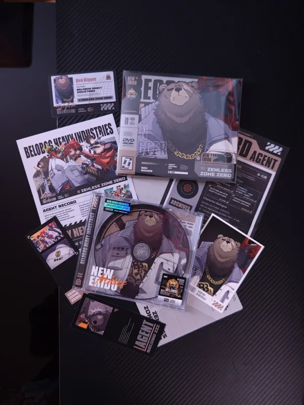 Zenless Zone Zero Toys - Ben Bigger Character Archive CD/DVD – Collectible Gift for Fans, Perfect Birthday Present