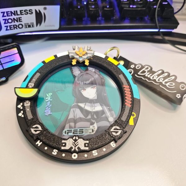 Zenless Zone Zero ChaPanda Hoshimi Miyabi Collab Coaster Magnetic Case & Display Stand | Zenlesszonezero.toys