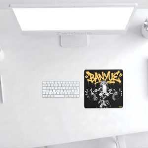 Zenless Zone Zero Banyue ZZZ Gaming Mousepad Desk Mat, Black White Anime PC Large