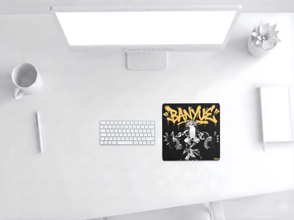 Zenless Zone Zero Banyue ZZZ Gaming Mousepad Desk Mat, Black White Anime PC Large