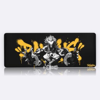 Zenless Zone Zero Banyue ZZZ Gaming Mousepad Desk Mat, Black White Anime PC Large