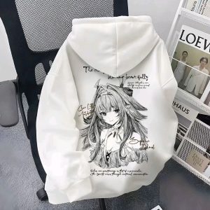 Zenless Zone Zero Ye Shun­guang Winter Black and White Style Hoodie