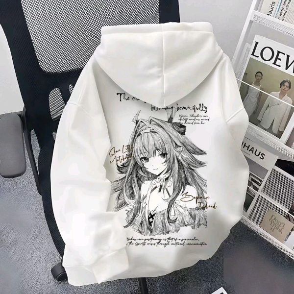 Zenless Zone Zero Ye Shunguang Winter Black and White Style Hoodie