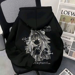 Zenless Zone Zero Ye Shun­guang Winter Black and White Style Hoodie