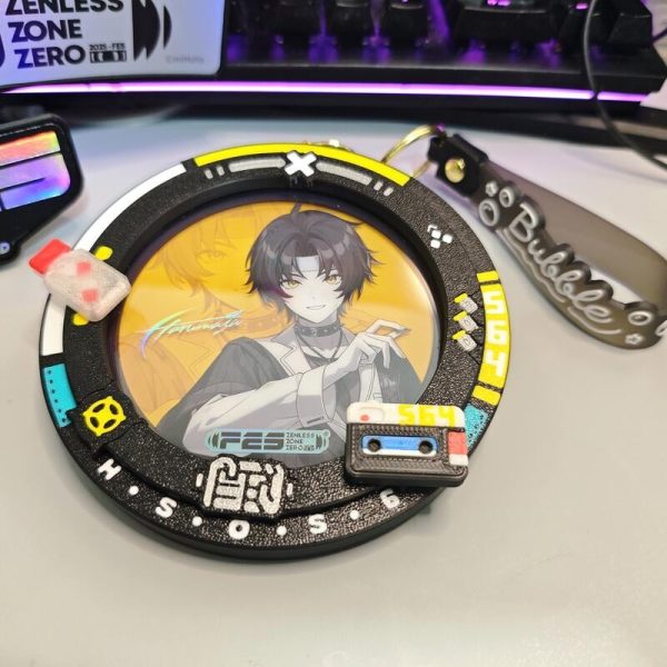 Zenless Zone Zero ChaPanda Asaba Harumasa Collab Coaster Magnetic Case & Display Stand