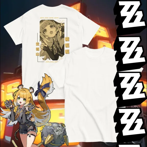 Zenless Zone Zero Game Ju Fufu T Shirt ZZZ Ju Fufu Cotton Tee