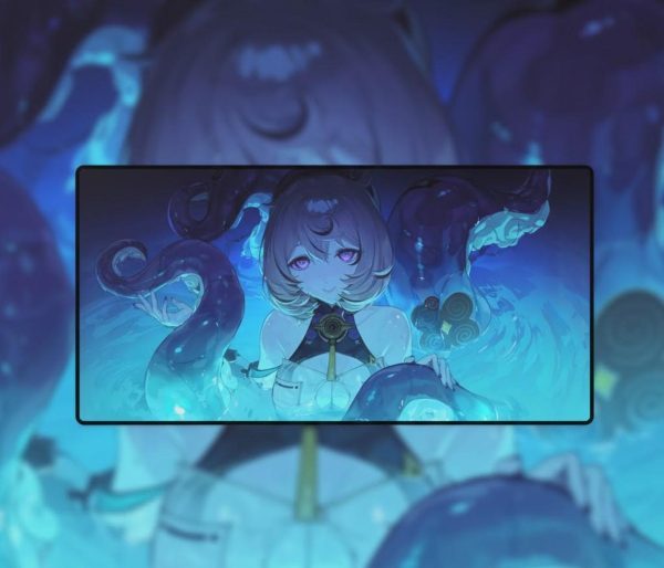 Zenless Zone Zero Yidhari ZZZ Gaming Mousepad Desk Mat, Black White Anime PC Large