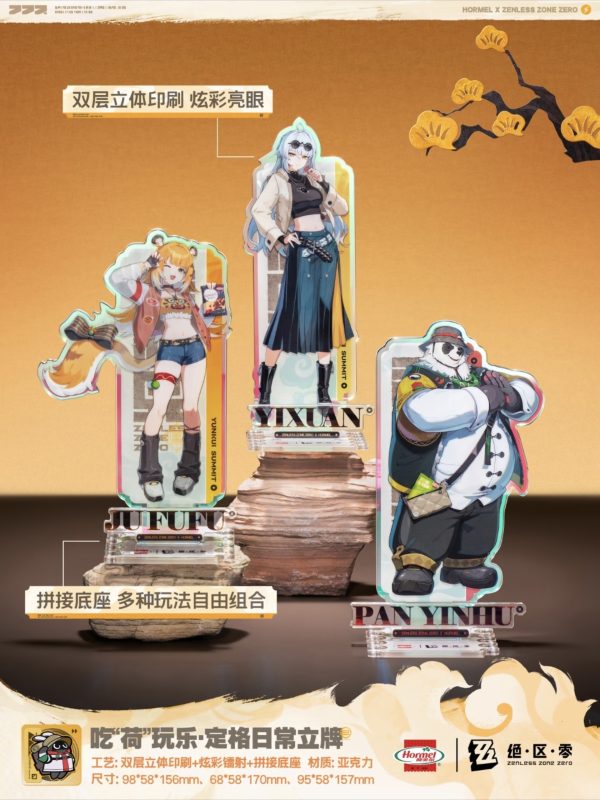 Zenless Zone Zero x Hormel Collab Acrylic Standee, Bangboo Bag, Badge Set