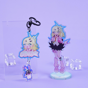 Zero Zone Zero Sunna Holographic Acrylic Keychain +Standee Set for Fandom Display & Wear | Zenlesszonezero.toys