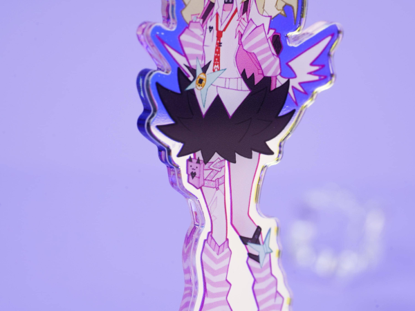 Zero Zone Zero Sunna Holographic Acrylic Keychain +Standee Set for Fandom Display & Wear | Zenlesszonezero.toys