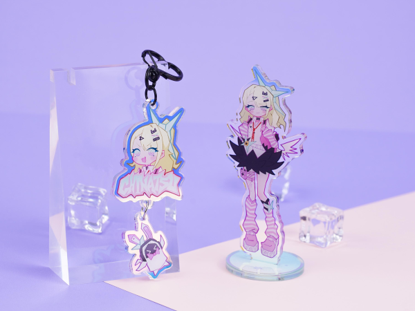 Zero Zone Zero Sunna Holographic Acrylic Keychain +Standee Set for Fandom Display & Wear | Zenlesszonezero.toys
