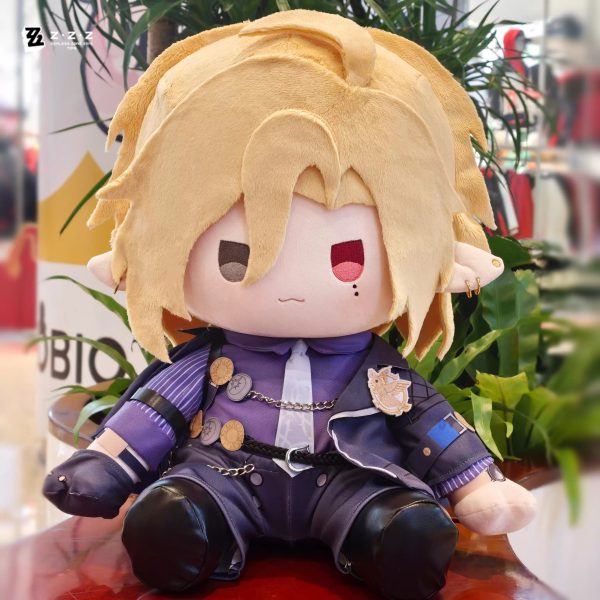 Hugo Vlad Plush Doll 40cm Zenless Zone Zero Sitting Plush Toy with Dress-Up Options