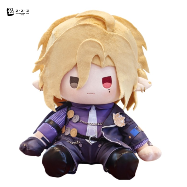 Hugo Vlad Plush Doll 40cm Zenless Zone Zero Sitting Plush Toy with Dress-Up Options