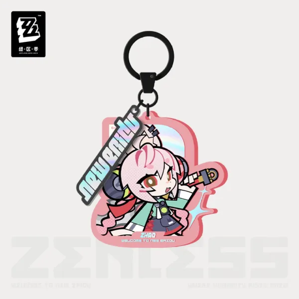 Zenless Zone Zero Ridu Krampus Compliance Authority Chibi Keychain