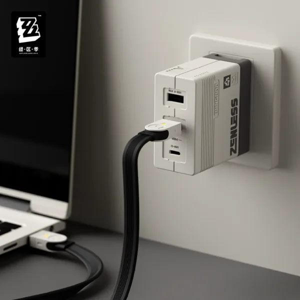 Zenless Zone Zero 140W GaN Three-Port Fast Charging Adapter | Zenlesszonezero.toys